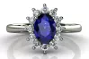 Rose yellow white gold engagement princes ring 14k 585 18k 750 9k 375 diamonds cgcrc004