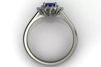 Pierścionek zaręczynowy karmazycja z różowego żółtego białego złota 14k 18k 9k diamentem brylantami cgcrc004