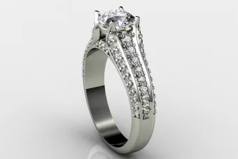 Pierścionek zaręczynowy z różowego żółtego białego złota 14k 18k 9k z diamentami brylantami cgcrc002