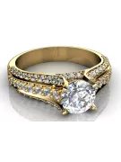 Pierścionek zaręczynowy z różowego żółtego białego złota 14k 18k 9k z diamentami brylantami cgcrc002