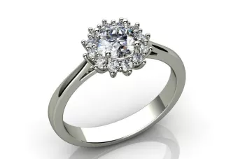 Rose yellow white gold engagement princes ring 14k 585 18k 750 9k 375 diamonds cgcrc007
