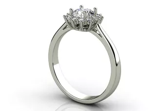 Pierścionek zaręczynowy karmazycja z różowego żółtego białego złota 14k 18k 9k z diamentem brylantami cgcrc007