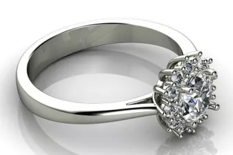 Pierścionek zaręczynowy karmazycja z różowego żółtego białego złota 14k 18k 9k z diamentem brylantami cgcrc007