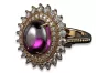 Rose yellow white gold engagement princes ring 14k 585 18k 750 9k 375 diamonds cgcrc008