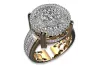 Rose yellow white gold engagement princes ring 14k 585 18k 750 9k 375 diamonds cgcrc009