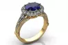 Rose yellow white gold engagement princes ring 14k 585 18k 750 9k 375 diamonds cgcrc011