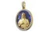 Yellow  white rose 9k 14k 18k gold,  silver beautiful Jezus diamond pendant cgpj002