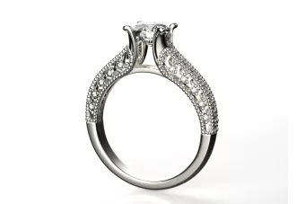 Pierścionek zaręczynowy karmazycja z różowego żółtego białego złota 14k 18k 9k z diamentem brylantami cgcrc017w