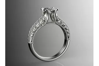Pierścionek zaręczynowy karmazycja z różowego żółtego białego złota 14k 18k 9k z diamentem brylantami cgcrc017w