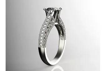 Pierścionek zaręczynowy karmazycja z różowego żółtego białego złota 14k 18k 9k z diamentem brylantami cgcrc017w