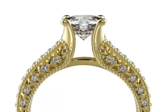 خاتم خطوبة من الذهب الأبيض الزهري الاصفر 14k 18k 9k مع الماس الماس cgcrc017y