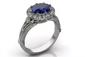 Pierścionek zaręczynowy karmazycja z różowego żółtego białego złota 14k 18k 9k z diamentem brylantami cgcrc011