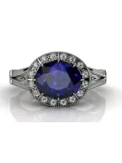 Pierścionek zaręczynowy karmazycja z różowego żółtego białego złota 14k 18k 9k z diamentem brylantami cgcrc011