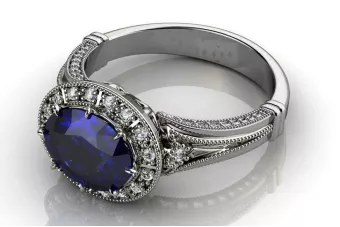 Pierścionek zaręczynowy karmazycja z różowego żółtego białego złota 14k 18k 9k z diamentem brylantami cgcrc011