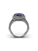 Pierścionek zaręczynowy karmazycja z różowego żółtego białego złota 14k 18k 9k z diamentem brylantami cgcrc011