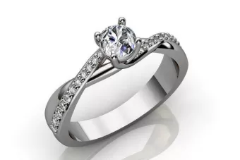 Pierścionek zaręczynowy z różowego żółtego białego złota 14k 18k 9k z diamentami brylantami cgcrc013