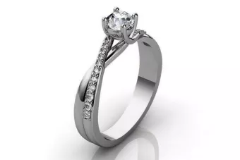 Pierścionek zaręczynowy z różowego żółtego białego złota 14k 18k 9k z diamentami brylantami cgcrc013