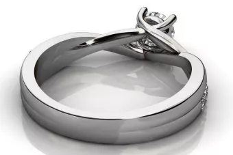 Pierścionek zaręczynowy z różowego żółtego białego złota 14k 18k 9k z diamentami brylantami cgcrc013