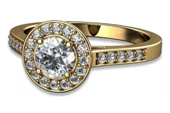 Rose yellow white gold engagement princes ring 14k 585 18k 750 9k 375 diamonds cgcrc016