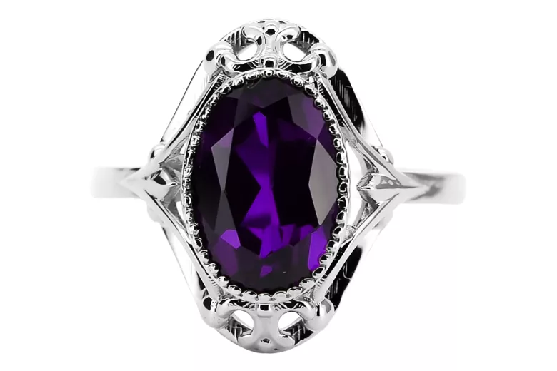 Artisanat vintage Anneau Alexandrite Argent sterling 925 vrc128s