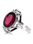 Ring Ruby Sterling silver 925 Vintage style vrc128s