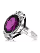 Ring Amethyst Sterling silver 925 Vintage craft vrc128s