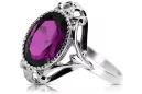 Ring Amethyst Sterling silver 925 Vintage craft vrc128s