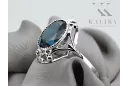 Sterling Silber 925 Aquamarin Ring Vintage Stil vrc128s