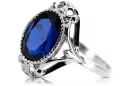 Ring Vintage Jewlery Sapphire Sterling silver 925 vrc128s