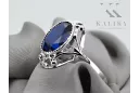 Ring Vintage Jewlery Sapphire Sterling silver 925 vrc128s