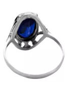 Ring Vintage Jewlery Sapphire Sterling silver 925 vrc128s