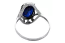 Ring Vintage Jewlery Sapphire Sterling silver 925 vrc128s