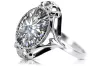 Ring Vintage style Zircon Sterling silver 925 vrc128s