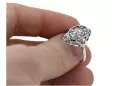 Ring Vintage style Zircon Sterling silver 925 vrc128s