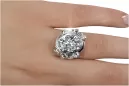 Anneau Réglage Or rose 14 carats vintage d'origine Artisanat vintage vrc100