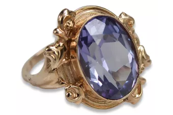 Ring Vintage craft Alexandrite Original Vintage 14K Rose Gold vrc100r