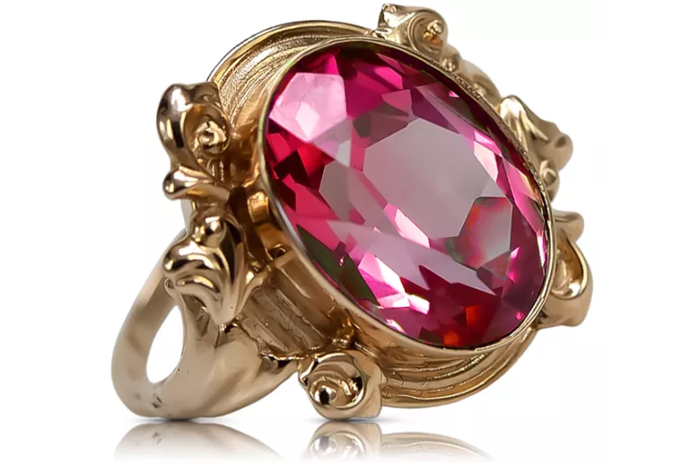 Ring Vintage Jewlery Ruby Original Vintage 14K Rose Gold vrc100r