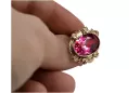 Or rose 14 carats vintage d'origine Rubis Anneau Bijoux vintage vrc100r