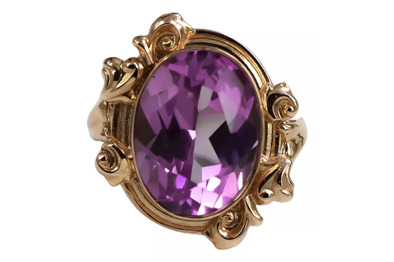 Original Vintage 14K Rose Gold Amethyst Ring Vintage style vrc100r