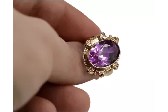 Original Vintage 14K Rose Gold Amethyst Ring Vintage style vrc100r