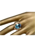 Original Vintage 14K Rose Gold Aquamarine Ring Vintage style vrc100r