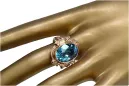 Original Vintage 14K Rose Gold Aquamarine Ring Vintage style vrc100r