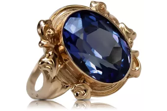 Ring Sapphire Original Vintage 14K Rose Gold Vintage style vrc100r