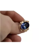 Ring Sapphire Original Vintage 14K Rose Gold Vintage style vrc100r