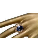 Ring Sapphire Original Vintage 14K Rose Gold Vintage style vrc100r