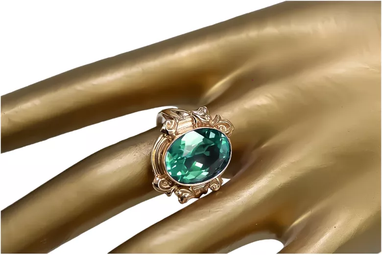 Ring Emerald Original Vintage 14K Rose Gold Vintage vrc100r