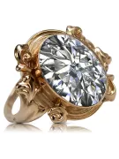 Original vintage din aur roz de 14k Zircon Inel Vintage vrc100r