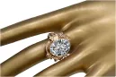 Original vintage din aur roz de 14k Zircon Inel Vintage vrc100r