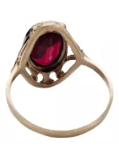 Ring Ruby Sterling silver rose gold plated Vintage Jewlery vrc128rp