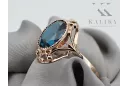 Vintage Jewlery Ring Aquamarine Sterling silver rose gold plated vrc128rp